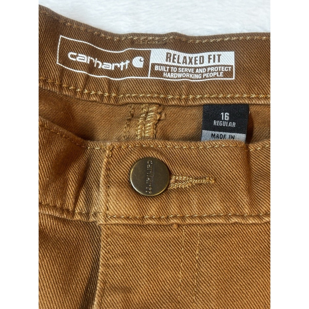 NEW‎ Carhartt Women's Rugged FLEX® Relaxed Canvas Double Front Pant Size 16 Reg - Picture 14 of 14